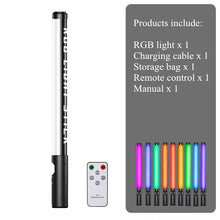 Load image into Gallery viewer, RGB LED Light Wand Handheld Fill Light Photography Light Stick Bar with Remote (Built in Battery)