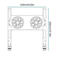 Load image into Gallery viewer, Universal Aluminum Height Adjustable Laptop Stand with Twin Turbo Fan