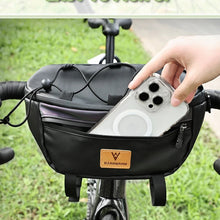 Load image into Gallery viewer, RZAHUAHU Bicycle Handlebar Bag Waterproof Cycling Front Storage Bag Reflective (Size: 29x8x17cm) 3 Liter (YA-597)
