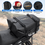 RZAHUAHU Motorcycle Rear Bag Motor Side Tail Bag Waterproof Saddle Storage Bag (Polyester+TPU) 16L/305x410x150mm/0.72kg (YA-1620)