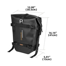 Load image into Gallery viewer, RZAHUAHU Motorcycle Rear Bag Motor Side Tail Bag Waterproof Saddle Storage Bag (Polyester+TPU) 16L/305x410x150mm/0.72kg (YA-1620)
