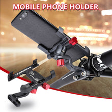Load image into Gallery viewer, PROMEND Bicycle Stem Mount Aluminum Alloy Mobile Phone Holder Adjustable Angle &amp; Rotatable Support up to 9.5cm Width
