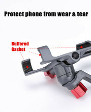 Load image into Gallery viewer, PROMEND Bicycle Stem Mount Aluminum Alloy Mobile Phone Holder Adjustable Angle &amp; Rotatable Support up to 9.5cm Width
