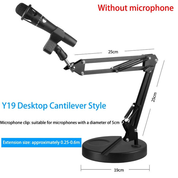 Microphone Desktop Stand Live Streaming, Karaoke Mic Mount Pedestal (Microphone Not Included)