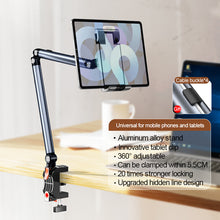 Load image into Gallery viewer, X&amp;X Lazy Mobile Holder 360 Rotating Flexible Folding Aluminum alloy Arm Bedside Desk
