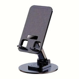 Aluminum Foldable Phone Tablet Holder with 360°Rotating Base,Cradle Dock Compatible size 4-8"