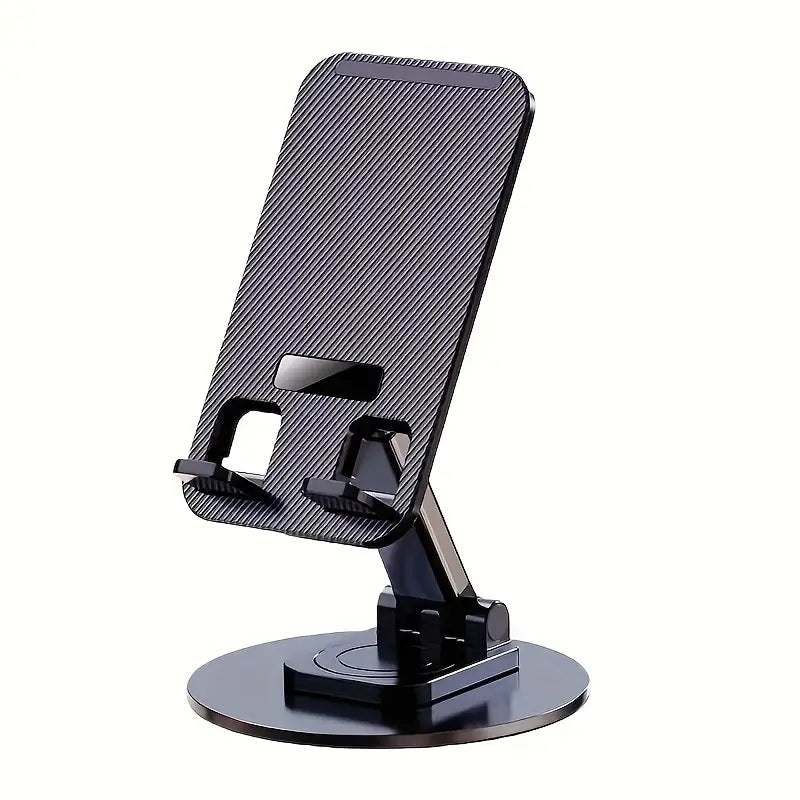 Aluminum Foldable Phone Tablet Holder with 360°Rotating Base,Cradle Dock Compatible size 4-8