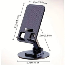 Load image into Gallery viewer, Aluminum Foldable Phone Tablet Holder with 360°Rotating Base,Cradle Dock Compatible size 4-8&quot;
