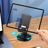 Aluminum Foldable Phone Tablet Holder with 360°Rotating Base,Cradle Dock Compatible size 4-8"