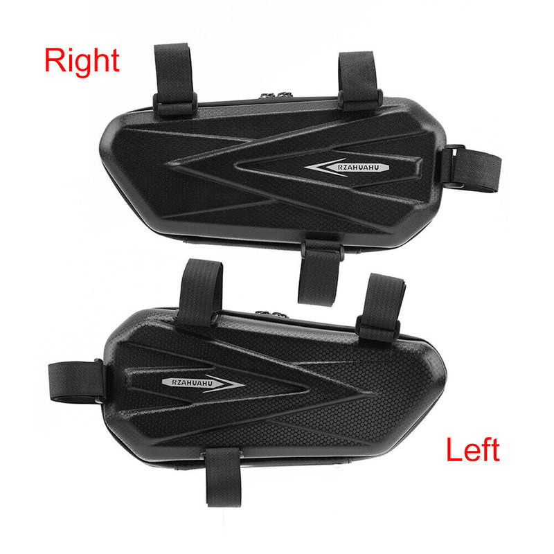 RZAHUAHU Motorcycle Side Bags Universal EVA Hard Shell Waterproof Bike Hanging Triangle Pouch (Left+Right) (YA-438)