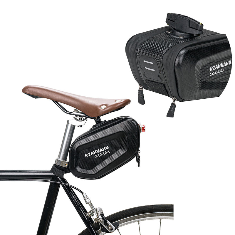 RZAHUAHU Bicycle Saddle Bag 2.5L Large Capacity Seatpost Storage Bag Hard Shell (YA-467)