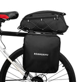 RZAHUAHU Waterproof Bike Pannier Bag (PU LeatherEVA) Bicycle Rack Bag with 2 Side Hanging Bags (YA-532-2S)