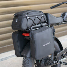 Load image into Gallery viewer, RZAHUAHU Waterproof Bike Pannier Bag (PU LeatherEVA) Bicycle Rack Bag with 2 Side Hanging Bags (YA-532-2S)
