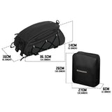 RZAHUAHU Waterproof Bike Pannier Bag (PU LeatherEVA) Bicycle Rack Bag with 2 Side Hanging Bags (YA-532-2S)