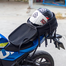 Load image into Gallery viewer, RZAHUAHU Motorcycle Luggage Bags Rear Seat Waterproof Bag Tail Bag Backpack Motorbike Helmet Bag Storage Bags with Expandable Storage 20-28L (YA-533)
