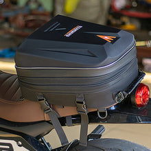 Load image into Gallery viewer, RZAHUAHU Motorcycle Luggage Bags Rear Seat Waterproof Bag Tail Bag Backpack Motorbike Helmet Bag Storage Bags with Expandable Storage 20-28L (YA-533)
