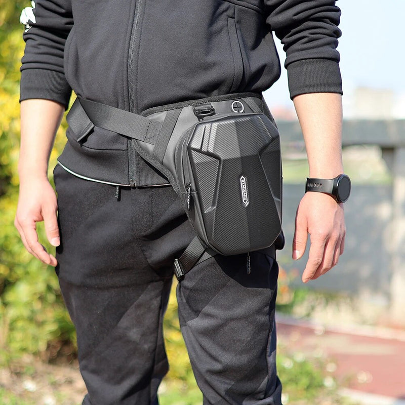 RZAHUAHU Motorcycle Drop Waist Leg Bag Portable Waterproof Shoulder Waist Pack Belt Hip Bum Luggage Ride Bags (YA-566)