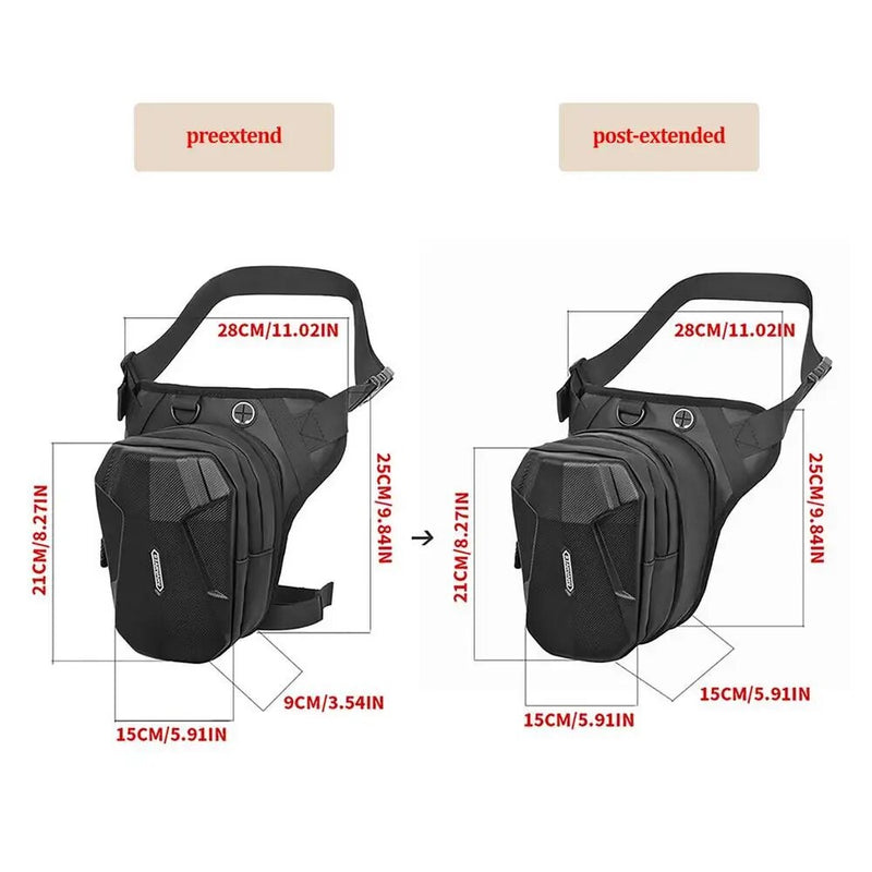 RZAHUAHU Motorcycle Drop Waist Leg Bag Portable Waterproof Shoulder Waist Pack Belt Hip Bum Luggage Ride Bags (YA-566)