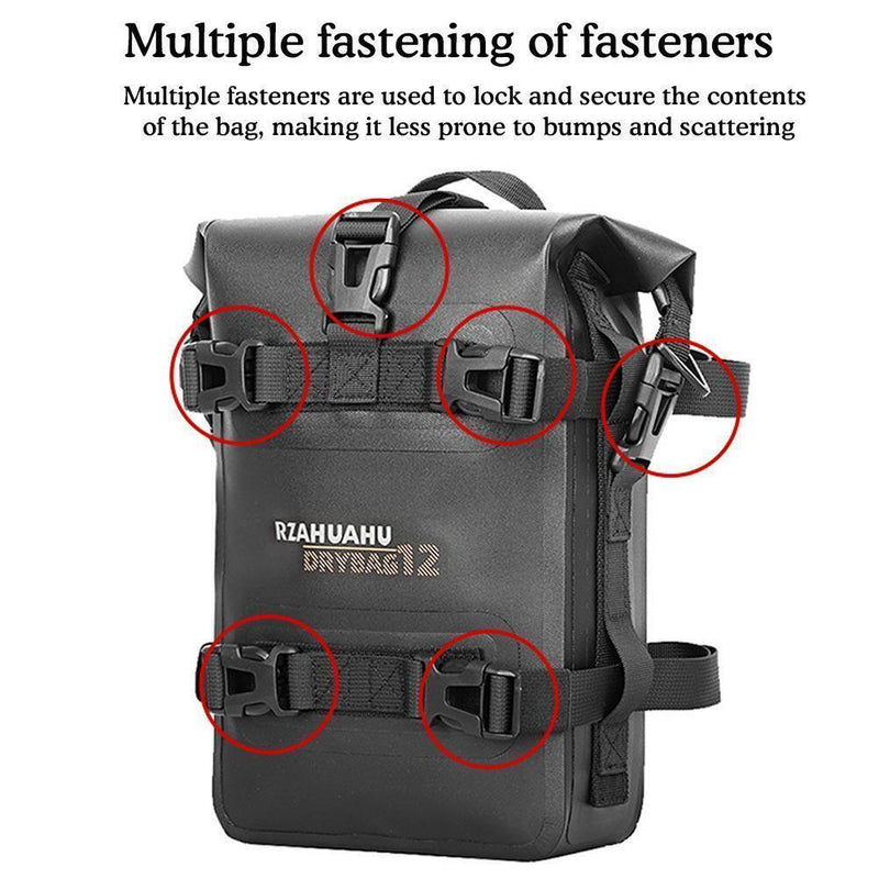 RZAHUAHU Motorcycle Saddle Bag Multifunctional Bumper Bag Waterproof (Polyester+TPU) 4L/300x190x75mm/0.45kg (YA-556)