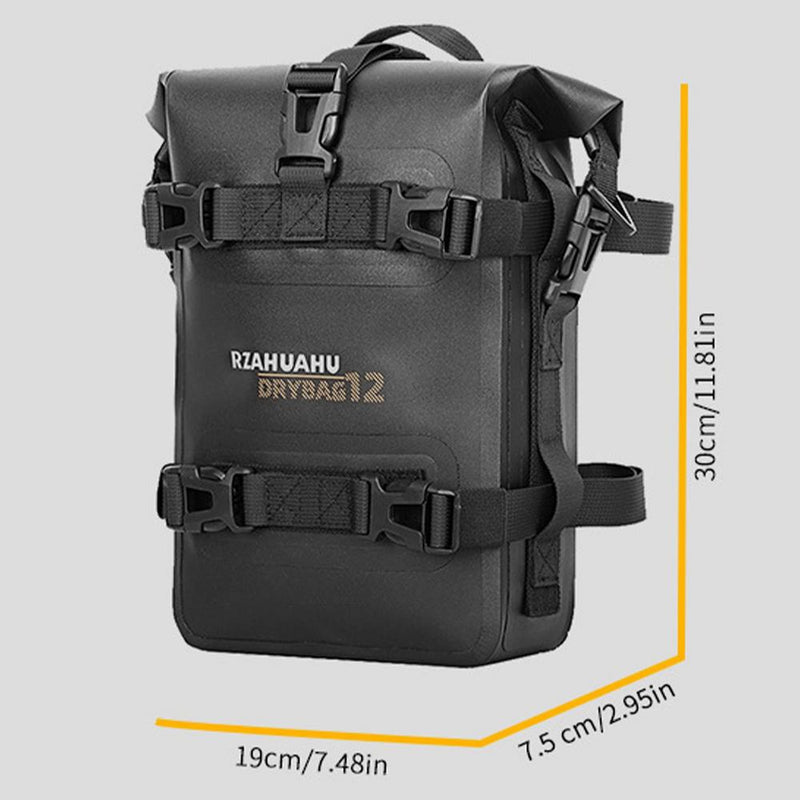 RZAHUAHU Motorcycle Saddle Bag Multifunctional Bumper Bag Waterproof (Polyester+TPU) 4L/300x190x75mm/0.45kg (YA-556)