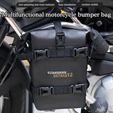 RZAHUAHU Motorcycle Saddle Bag Multifunctional Bumper Bag Waterproof (Polyester+TPU) 4L/300x190x75mm/0.45kg (YA-556)