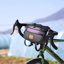 Load image into Gallery viewer, RZAHUAHU Bicycle Handlebar Bag Waterproof Cycling Front Storage Bag Reflective (Size: 29x8x17cm) 3 Liter (YA-597)
