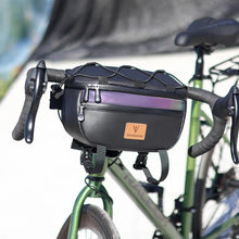 Load image into Gallery viewer, RZAHUAHU Bicycle Handlebar Bag Waterproof Cycling Front Storage Bag Reflective (Size: 29x8x17cm) 3 Liter (YA-597)
