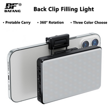Load image into Gallery viewer, BAFANG 120LED Selfie Light with Front Back Clip 2500K-9000K Fill Light Portable Rechargeable Clip On Light For Selfie Phone Vlog
