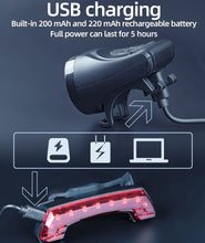 Load image into Gallery viewer, Bicycle Taillights Night Light Wireless Remote Control Warning Light Horn Waterproof Bike Lamp
