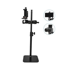 Load image into Gallery viewer, YUNTENG VCT-808 Table Phone Clip Holder Microphone DSLR Camera Desktop Mount Stand &amp; Horizontal Pole
