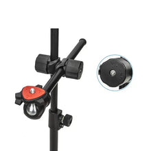 Load image into Gallery viewer, YUNTENG VCT-808 Table Phone Clip Holder Microphone DSLR Camera Desktop Mount Stand &amp; Horizontal Pole
