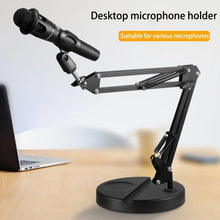 Load image into Gallery viewer, Microphone Desktop Stand Live Streaming, Karaoke Mic Mount Pedestal (Microphone Not Included)
