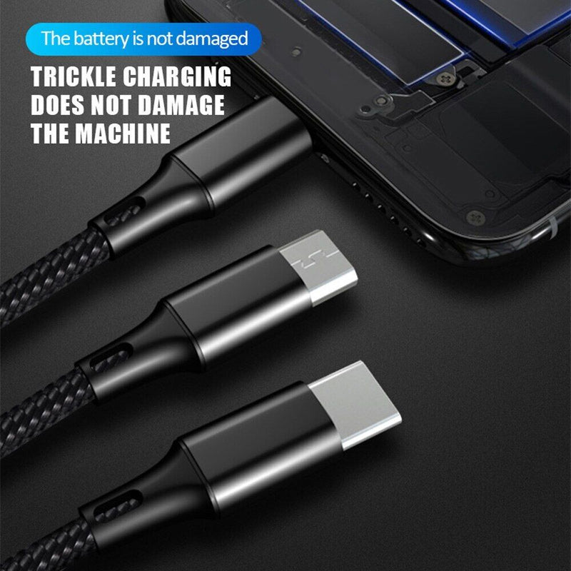 Dual USB Car Cigarette Lighter Charger 4.8A 2 Port 12-30V Car Lighter Socket with 1 to 3 USB Charging Cable