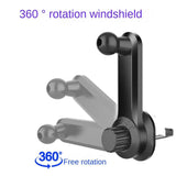 360° Rotatable Car Air Ventilitaion Grid Phone Holder One Touch with Long Hook Clamp Anti Fall