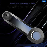 360° Rotatable Car Air Ventilitaion Grid Phone Holder One Touch with Long Hook Clamp Anti Fall