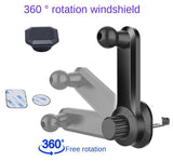 360° Rotatable Car Air Ventilitaion Grid Magnetic Phone Holder with Long Hook Clamp Anti Fall