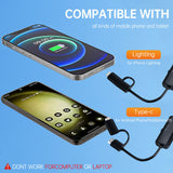 USB-C & Lightning 2 in 1 Direct Plug To iPhone 15 Android iOS Borescope Endoscope Inspection Camera - 5.0 Meter Hard Wired