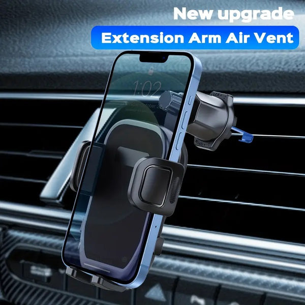 Universal Car Air Vent Phone Holder with Anti Fall Hook, 360° Rotatanle Arm & Extra Width Phone Bracket