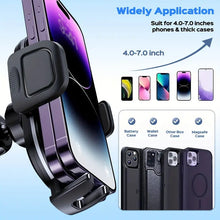 Load image into Gallery viewer, 360° Universal Car Air Vent Phone Holder with Anti Fall Hook, Rotatable Arm &amp; Extra Width Phone Bracket
