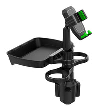 Load image into Gallery viewer, MAILUZHE Car Cup Holder 4 in 1 Holder Tray 360° Rotating Auto Drink Food Table with Dual Cup Holder, Phone Holder, 360°Rotation Adjustable Base, Road Trip Essentials Car Accessories (B06)
