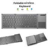 Universal 78 Keys Multi-function Ultra-thin Mini Three Fold Bluetooth Keyboard