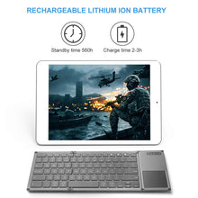 Load image into Gallery viewer, Universal 78 Keys Multi-function Ultra-thin Mini Three Fold Bluetooth Keyboard
