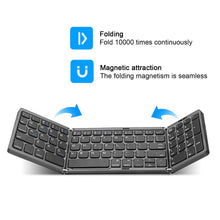 Load image into Gallery viewer, Bluetooth Wireless Rechargeble Folding Keyboard wiht Numeric Pad
