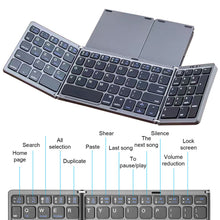 Load image into Gallery viewer, Bluetooth Wireless Rechargeble Folding Keyboard wiht Numeric Pad
