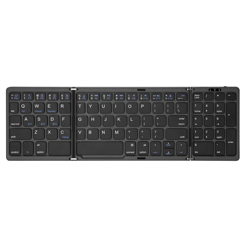 Bluetooth Wireless Rechargeble Folding Keyboard wiht Numeric Pad