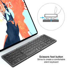 Load image into Gallery viewer, Bluetooth Wireless Rechargeble Folding Keyboard wiht Numeric Pad
