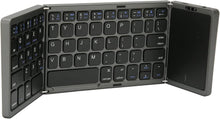 Load image into Gallery viewer, Bluetooth Wireless Rechargeble Folding Keyboard with Touch Pad 64 Keys USB C Charging
