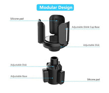 Load image into Gallery viewer, Car Cup Holder Expander for Car,Upgraded Expandable Car Cup Holder Adapter with Adjustable Expander Base, Large Bottles Coffee Mug &amp; Big Drinks(Black)
