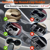 Car Cup Holder Expander for Car,Upgraded Expandable Car Cup Holder Adapter with Adjustable Expander Base, Large Bottles Coffee Mug & Big Drinks(Black)