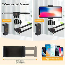 Load image into Gallery viewer, 360° Boom Arm Flexi Adjustment Mobile Phone Holder Table for Desk, Broadcast, Kitchen, Bedroom
